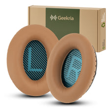 画像をギャラリービューアに読み込む, Geekria イヤーパッド QuickFit 互換性 パッド ボーズ Bose QuietComfort 25, QC25, SoundLink Around Ear Headphones ヘッドホンに対応 パッド イヤー / イヤーカップ プロテインレザー (カーキ)