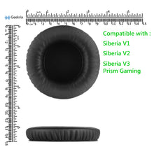 画像をギャラリービューアに読み込む, Geekria イヤーパッド QuickFit 互換性 パッド スティールシリーズ SteelSeries Siberia V1, Siberia V2, Siberia V3 Prism Gaming ヘッドホンに対応 パッド イヤー / イヤーカップ ( プロテインレザー / ブラック )