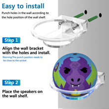 画像をギャラリービューアに読み込む, Geekria アクリル ウォール マウント 2022 Echo Dot 第 5 世代/第 4 世代、第 5 世代、LED クロック & Alexa に対応、スピーカー スタンド安定プロテクター (クリア)