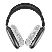 画像をギャラリービューアに読み込む, Geekria カバー 100 個入(50ペア) ヘッドホンカバー 不織布 使い捨て イヤーパッドカバー ストレッチニット オーバーイヤー ヘッドホン用 劣化防止、防塵 (中 / ホワイト)