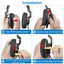 画像をギャラリービューアに読み込む, Geekria イヤーパッド QuickFit 互換性 パッド モンスター AKG K550, K551, K553 MKII ヘッドホンに対応 パッド イヤー / イヤーカップ ( プロテインレザー / グレー )