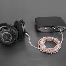 画像をギャラリービューアに読み込む, Geekria Apollo シルバーメッキ アップグレードオーディオケーブル ATH-R50x ヘッドホン対応 3.5mm (1/8'')/6.35mm (1/4'') - 2.5mm 交換用ヘッドホンコード デスクトップアンプ用 (8.2フィート / 2.5m)