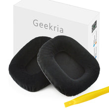 画像をギャラリービューアに読み込む, Geekria イヤーパッド Comfort 互換性 パッド レイザー Razer Chimaera Electra ヘッドホンに対応 パッド イヤー / イヤーカップ (ベロア / ブラック)