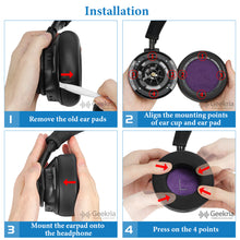 画像をギャラリービューアに読み込む, Geekria イヤーパッド Sport 互換性 パッド プラントロニクス Plantronics BackBeat PRO ヘッドホンに対応 パッド イヤー / イヤーカップ 冷却ジェル (黒)