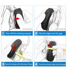 画像をギャラリービューアに読み込む, Geekria イヤーパッド Comfort 互換性 パッド HyperX Cloud Stinger/ Cloud Flight/ CloudX/ Cloud II/ Cloud III/ Cloud Alpha/ Cloud Core /Mix ヘッドホンに対応 パッド イヤー / イヤーカップ ( ベロア / ブラック )