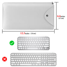 画像をギャラリービューアに読み込む, Geekria キーボード キャリー カバー ケース 互換品 ロジクール Logicool MX Keys Mini KX700ワイヤレス ポータブル キーボード 保護 トラベル バッグ(ライトグレー)