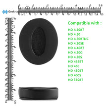画像をギャラリービューアに読み込む, Geekria イヤーパッド Sport 互換性 パッド ゼンハイザー Sennheiser HD4.50BT HD4.50 HD4.50BTNC HD4.50SE HD4.40BT HD4.30G HD4.20S HD458BT HD450 HD450BT HD400S HD350BT ヘッドホンに対応 パッド イヤー / イヤーカップ (冷却ジェル/ 黒)