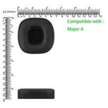 画像をギャラリービューアに読み込む, Geekria イヤーパッド QuickFit 互換性 パッド マーシャル Marshall Major IV, Major 4 ヘッドホンに対応 パッド イヤー / イヤーカップ プロテインレザー (黒)