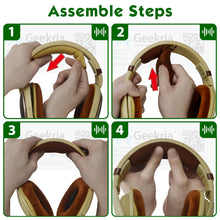 画像をギャラリービューアに読み込む, Geekria ヘッドバンド 互換性 ヘッドホンヘッドバンド ゼンハイザー Sennheiser HD598CS, HD595, HD569, HD558, HD555, HD518, HD515 対応 交換用 パッド (ベロア/ブラウン )