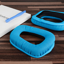 画像をギャラリービューアに読み込む, Geekria イヤーパッド QuickFit 互換性 パッド ロジクール Logitech G930, G430, G432, G332, G35, F450 ヘッドホンに対応 パッド イヤー / イヤーカップ (メッシュファブリック / ブルー)