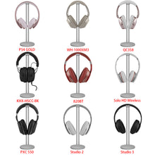 画像をギャラリービューアに読み込む, Geekria ヘッドホンスタンド アルミニウム合金 オーバーイヤー ヘッドホン、ゲームヘッドセット用の ホルダー, デスクディスプレイハンガー 頑丈なヘビーベース ー ソニー Sony WH-1000XM4, WH-1000XM5, ボーズ Bose QC45, QC35II, NC700, オーディオテクニカ ATH -M50Xヘッドセット用と互換性 (Silver)