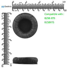 画像をギャラリービューアに読み込む, Geekria イヤーパッド QuickFit 互換性 パッド BlueParrott B250-XTS, B250-XT Plus, B250-XT, B250, B150 ヘッドホンに対応 パッド イヤー / イヤーカップ レザーレット & フォーム (ブラック)