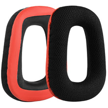 画像をギャラリービューアに読み込む, Geekria イヤーパッド Comfort 互換性 パッド ロジクール Logitech G35, G430, G432, G332, G930, F450 ヘッドホンに対応 パッド イヤー / イヤーカップ ( メッシュファブリック / ブラックレッド )