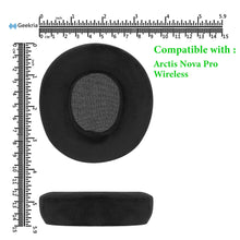 画像をギャラリービューアに読み込む, Geekria イヤーパッド 互換性 パッド スティールシリーズ SteelSeries Arctis Nova Pro Wireless ヘッドホンに対応 パッド イヤー / イヤーカップ ( ベロア/ ブラック)