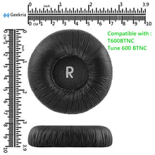画像をギャラリービューアに読み込む, Geekria イヤーパッド QuickFit 互換性 パッド ジェイビーエル JBL T600BTNC, Tune 600BTNC ヘッドホンに対応 パッド イヤー / イヤーカップ (レザーレット / ブラック)