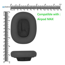 画像をギャラリービューアに読み込む, Geekria QuickFit イヤーパッド 互換性 パッド アップル Apple Airpods MAX ヘッドホンに対応 イヤパッド/イヤークッション/イヤーカップ ( プロテインレザー / ブラック )