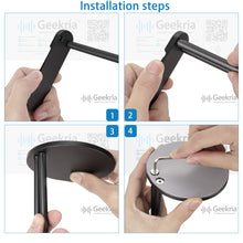 画像をギャラリービューアに読み込む, Geekria ヘッドホンスタンド アルミニウム合金 オーバーイヤー| オンイヤー ヘッドホン、ゲームヘッドセット用の ホルダー, デスクディスプレイハンガー 頑丈なヘビーベース ソニー Sony WH-1000XM4, WH-1000XM3, オーディオテクニカ ATH -M50Xヘッドセット用と互換性 (Black)