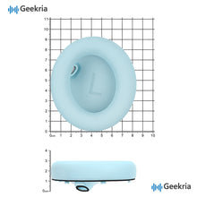 画像をギャラリービューアに読み込む, Geekria イヤーパッド 互換性 パッド アンカー Anker Soundcore Space One ヘッドホンに対応 パッド イヤー / イヤーカップ プロテインレザー (青)