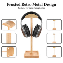 画像をギャラリービューアに読み込む, Geekria ヘッドホンスタンド 木製 オーバーイヤー ヘッドホン、ゲームヘッドセット用の ホルダー, デスクディスプレイハンガー 頑丈なヘビーベースソニー Sony WH-1000XM6, WH-1000XM5, ボーズ Bose NC700, QC35 II Wireless headphones と互換性 (Wood Square Base)