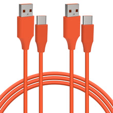 画像をギャラリービューアに読み込む, Geekria 充電ケーブル 互換性 Type-C 充電コード USBto USB-C ソニー Sony WH-1000XM5 WH-1000XM4 WH-ULT900N WH-XB920N WH-XB910N CH720N に対応 (オレンジ/120cm 2個)