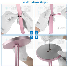 画像をギャラリービューアに読み込む, Geekria ヘッドホンスタンド アルミニウム合金デュアル オーバーイヤーヘッドホン、ゲームヘッドセット用の ホルダー, デスクディスプレイハンガー頑丈なヘビーベース ボーズ Bose QC35II, QC35, NC700, ソニー Sony WH-1000XM4, WH-1000XM3, オーディオテクニカ ATH -M50Xと互換性(Rose Gold)