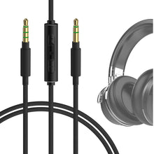 画像をギャラリービューアに読み込む, Geekria ケーブル ナイロン編組 互換性 オーディオコード COWIN E7, E8, E7 PRO, アンカー Anker Soundcore Space One ヘッドホンケーブル、3.5mm に適合する インラインマイクと音量コントロール 1.2 m