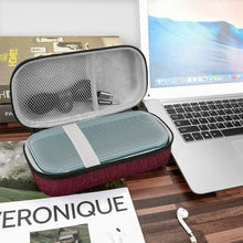 画像をギャラリービューアに読み込む, Geekria ケース Shield スピーカーケース 互換性 ハードケース 旅行用 ハードシェルケース ボーズ Bose SoundLink Flex Bluetooth Portable Speaker に対応 収納ポーチ付き (クラレットレッド)