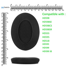 画像をギャラリービューアに読み込む, Geekria イヤーパッド Comfort 互換性 パッド ゼンハイザー Sennheiser HD598, HD598SE, HD598CS, HD598SR, HD595, HD599, HD599 SEヘッドホンに対応 パッド イヤー / イヤーカップ ( ベロア / ブラック)