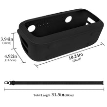 画像をギャラリービューアに読み込む, Geekria シリコーンスピーカーケース カバー 互換性カバーボーズ Bose SoundLink Maxに 対応 保護用の防水ソフトスキン、スピーカーケース、ショルダーストラップ付き (黒)