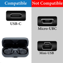 画像をギャラリービューアに読み込む, Geekria PUレザー 充電ケーブル 互換性 Type-C 充電コード USB to USB-C ジェイバード JayBirdVISTA 2, JBD-VST-001, VISTA に対応 (黒 / 30cm 2パック)