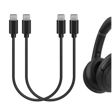 画像をギャラリービューアに読み込む, Geekria 充電ケーブル 互換性 Type-C 充電コード USB-A to USB-C ソニー Sony WH-1000XM5 WH-1000XM4 WH-ULT900N WH-WH-XB910N WH-XB900N に対応 (黒/30cm 2パック)