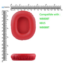 画像をギャラリービューアに読み込む, Geekria イヤーパッド QuickFit プロテインレザー 互換性 ヘッドバンパッド エディファイアー Edifier W800BT (FCC ID:Z9G-EDF41), K815, W808BT ヘッドホンに対応 パッド イヤー / イヤーカップ (赤)