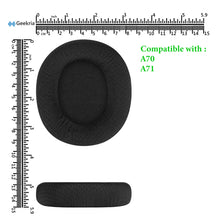 画像をギャラリービューアに読み込む, Geekria イヤーパッド Comfort 互換性 パッド OneOdio A70, A71 ヘッドホンに対応 パッド イヤー / イヤーカップ メッシュファブリック ( 黒 )