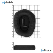 画像をギャラリービューアに読み込む, Geekria イヤーパッド Comfort 互換性 パッド ロジクール Logitech G733, G535, G335 ヘッドホンに対応 イヤパッド/イヤークッション/イヤーカップ (メッシュファブリック / ブラック)