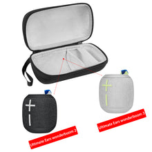 画像をギャラリービューアに読み込む, Geekria ハードシェル スピーカー ケース カバー Ultimate Ears wonderboom 3、2 Bluetooth スピーカー ケース、交換用スピーカー トラベル キャリー バッグ キーチェーン フック ストラップ付き (ブラック)