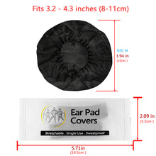 画像をギャラリービューアに読み込む, Geekria カバー 100個入(50ペア) ヘッドホンカバー 不織布 使い捨て イヤーパッドカバー ストレッチニット オーバーイヤー ヘッドホン用 劣化防止、防塵 (中 / ブラック)