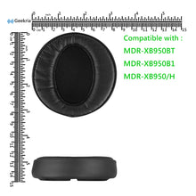 画像をギャラリービューアに読み込む, Geekria イヤーパッド QuickFit 互換性 パッド ソニー SONY MDR-XB950BT, SONY MDR-XB950B1, SONY MDR-XB950/H ヘッドホンに対応 パッド イヤー / イヤーカップ ( プロテインレザー / ブラック )