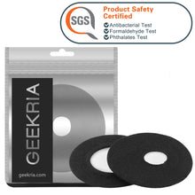 画像をギャラリービューアに読み込む, Geekria カバー 2 ペア 互換性 イヤーパッドカバー (SGS認証済) 劣化防止、防塵 ヘッドホン交換用 ストレッチニット 4-8CM ヘッドホン用 洗濯可 (Small / ブラック)