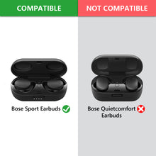 画像をギャラリービューアに読み込む, Geekria シリコンカバー 互換性 ボーズ Bose Sport Earbuds 対応 True Wireless Earbuds、キーホルダーフック付き、ケースポートアクセス可能、フロントLED可視