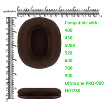 画像をギャラリービューアに読み込む, Geekria イヤーパッド Comfort 互換性 パッド Turtle Beach Stealth 400, 450, 500X, 520, 600, 700, 900, HiFi780 ヘッドホンに対応 パッド イヤー / イヤーカップ ( ベロア / 褐色 )