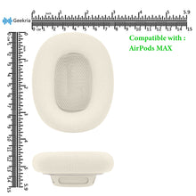 画像をギャラリービューアに読み込む, Geekria イヤーパッド Comfort 互換性 パッド アップル Apple AirPods MAX(A2096), AirPods MAX2 (A3184) ヘッドホンに対応 パッド イヤー / イヤーカップ (メッシュファブリック/白)