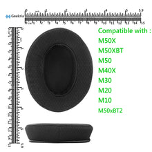 画像をギャラリービューアに読み込む, Geekria イヤーパッド Comfort 互換性 パッド オーディオテクニカ ATH M50X, M50XBT, M60X, M50XBT2, M50, M40X, M30, M20, M10 ヘッドホンに対応 パッド イヤー / イヤーカップ (メッシュファブリック / ブラック)