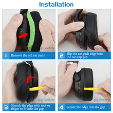 画像をギャラリービューアに読み込む, Geekria イヤーパッド QuickFit 互換性 パッド レイザー Razer Kaira Pro, Kaira Pro Halo Infinite Edition, Kaira X, Kaira ヘッドホンに対応 パッド イヤー / イヤーカップ (プロテインレザー / ブラック)
