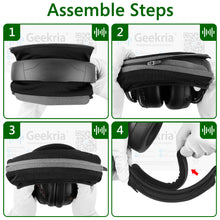 画像をギャラリービューアに読み込む, Geekria ヘッドバンドカバー + パッド セット 大型ヘッドセット アーカーゲー AKG, ジェイビーエル JBL, レイザー Razer, ゼンハイザー Sennheiser, Turtle Beach に対応 ヘッドホンパッド Velour Pad ( ブラック / L )