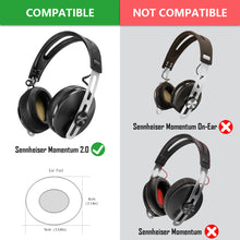 画像をギャラリービューアに読み込む, Geekria イヤーパッド QuickFit 互換性 パッド ゼンハイザー Sennheiser Momentum 2.0 Over-Ear ヘッドホンに対応 パッド イヤー / イヤーカップ (プロテインレザー / ダークブラウン)