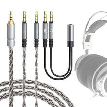 画像をギャラリービューアに読み込む, Geekria Apollo 銀メッキ銅アップグレードオーディオケーブル、VZR Model One オーディオファンゲーミングヘッドセット対応、3.5mm (1/8'') からデュアル 3.5mm 交換用ヘッドフォンコード (4.9 フィート / 1.5 m)