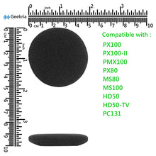 画像をギャラリービューアに読み込む, Geekria イヤーパッド Comfort 互換性 パッド ゼンハイザー Sennheiser PX100, PX100-II, PMX100, PX80, MS80, MS100, HD50, HD50-TV PC131 ヘッドホンに対応 パッド イヤークッション / イヤーカップ (フォーム / 黒い)