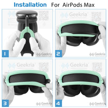 画像をギャラリービューアに読み込む, Geekria ヘッドバンド 互換性 ヘッドホンヘッドバンド AirPods Max 対応 交換用 パッド (蛍光グリーン)