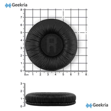 画像をギャラリービューアに読み込む, Geekria イヤーパッド QuickFit 互換性 パッド ジェイビーエル JBL JR300, JR300BT, T450BT, T500BT, Tune 500, Tune 500BT, Tune 510BT, Tune 520 ヘッドホンに対応 パッド イヤー / イヤーカップ (レザーレット / ブラック)