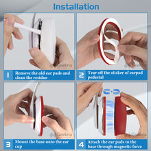 画像をギャラリービューアに読み込む, Geekria イヤーパッド SNAP マグネチック 互換性 パッド ビーツバイドクタードレ Beats Studio 3 Wireless, Studio 2 ヘッドホンに対応 パッド イヤー / イヤーカップ プロテインレザー (ピンク+レッド, 2組)